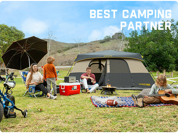 FanttikOutdoor Zeta C10 Pro Instant Cabin Tent 10 Person Camping Tent Setup in 60 Seconds with Rainfly & Windproof Tent with Carry Bag for Family Camping & Hiking, Upgraded Ventilation