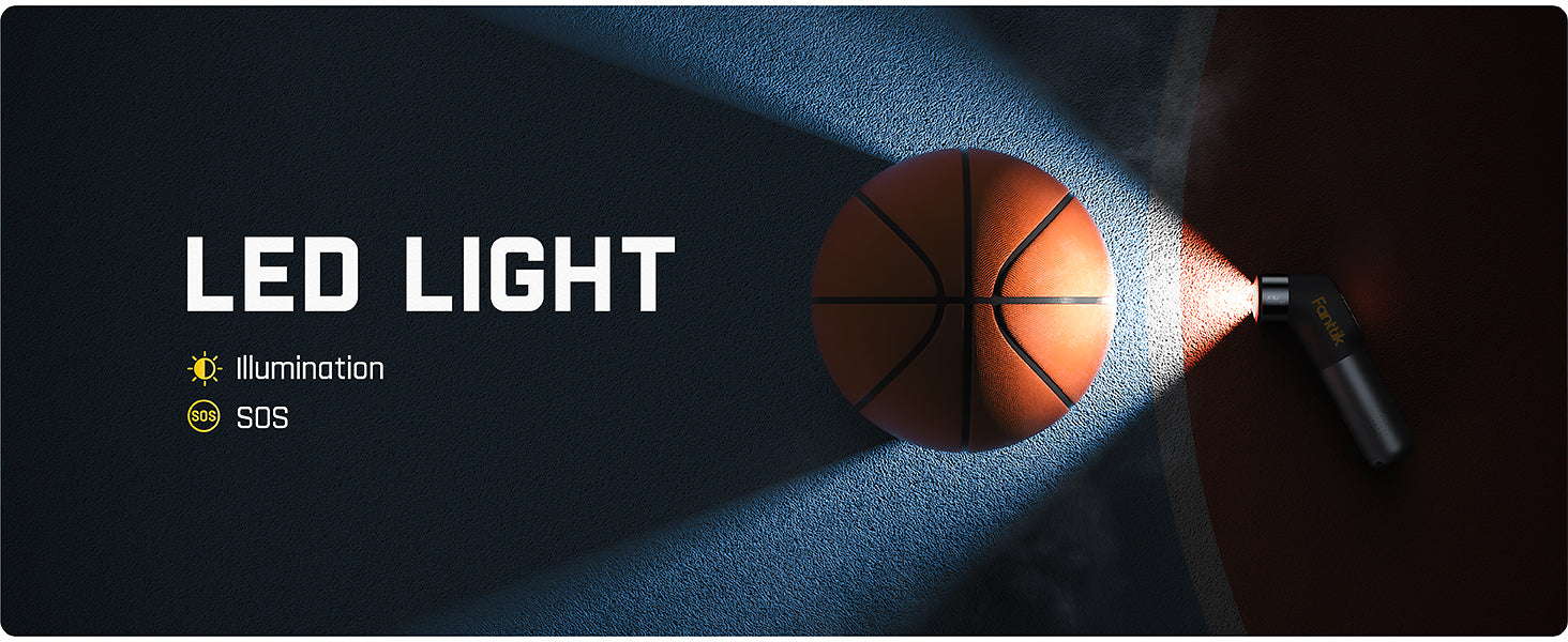 Fanttik X10 Nano Electric Ball Pump Inflation and Deflation, Ultra Fast Inflation with Precise Pressure Gauge, Ball Pump for Basketball, Soccer, Football, Volleyball (Max 19.9PSI)