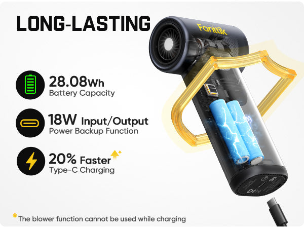 Fanttik Gust B11 Pro Max Electric Air Duster, 150000RPM Brushless Motor, Compressed Air Duster, 100 Gears Adjustable, One-tap Booster, 28.08Wh Rechargeable Battery, Electric Duster for PC, Car, House