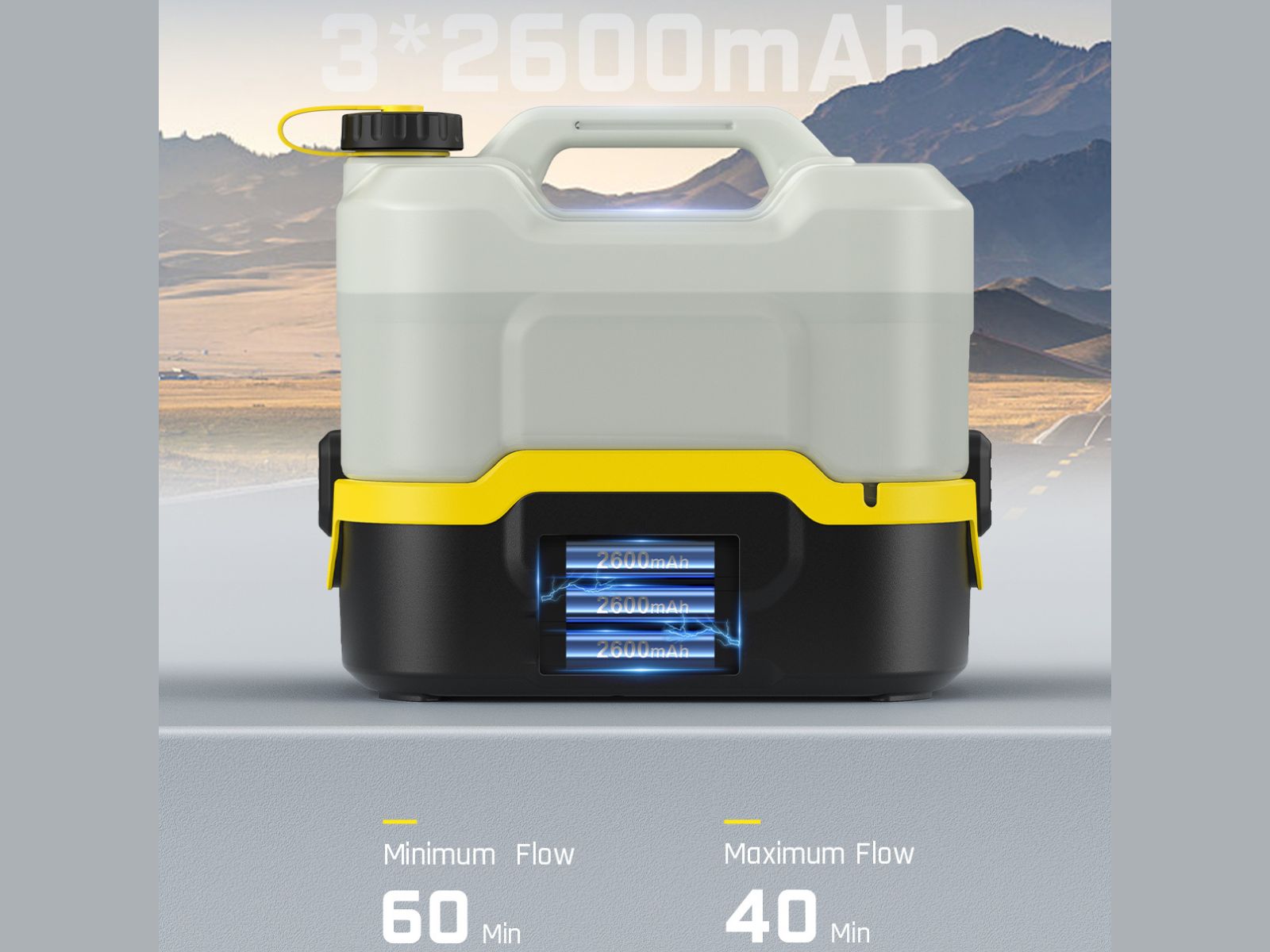 Fanttik NB8 Nano Portable Spray Washer with 8L Water Tank, Portable Camping Shower Pump, Retractable Spray Gun, 2600mAh Battery, IPX5, 72-98PSI, for Patio Garden, Camping Shower and Pet Cleaning