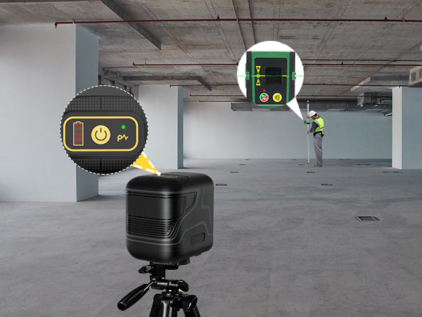 Fanttik D2 Cross Laser Level, DIY Self-Leveling Green Beam Horizontal and Vertical Line Laser Level with 100 Ft Visibility, with Rechargeable Battery, Pulse Mode