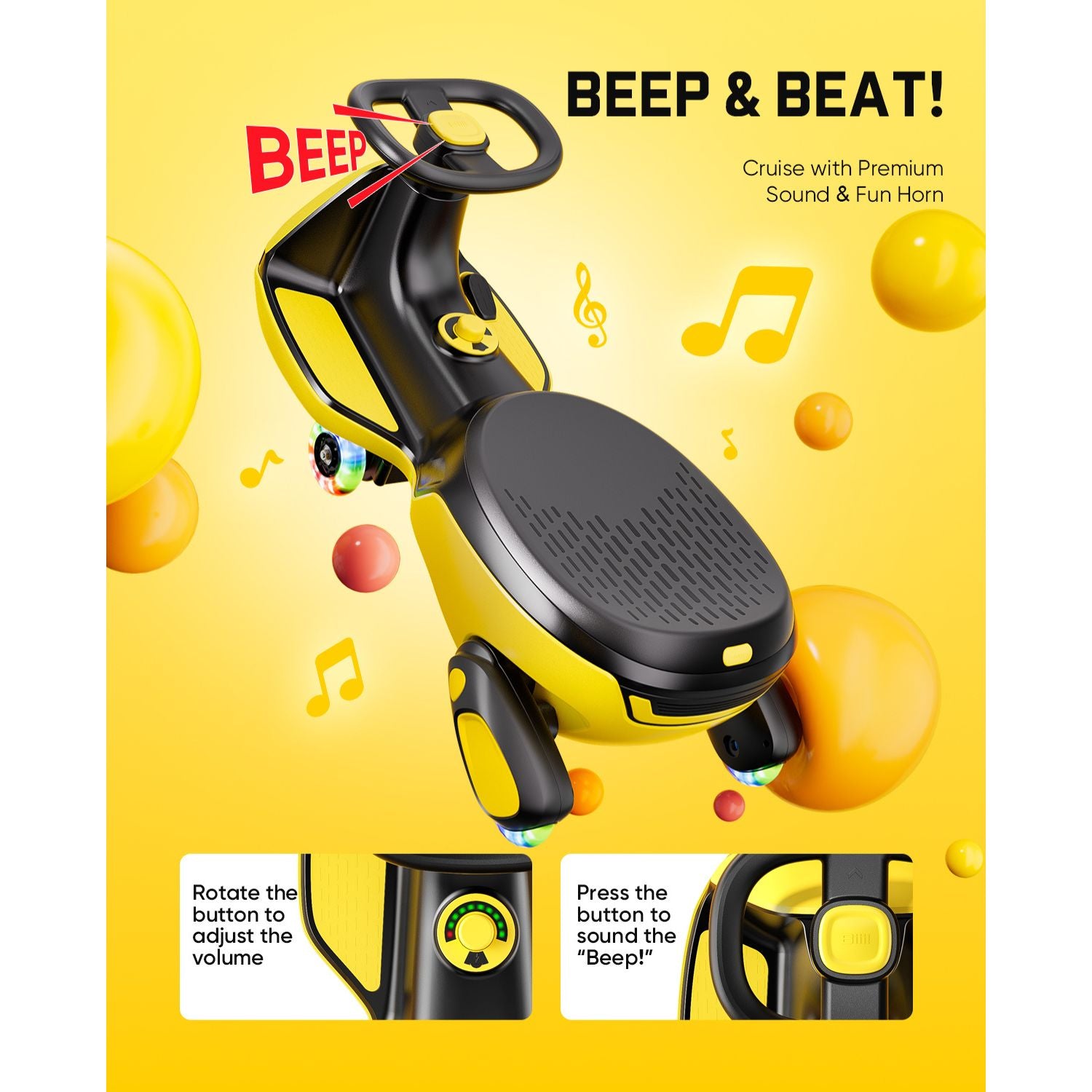 FanttikRide N10 Classic Electric Wiggle Car with Pedal