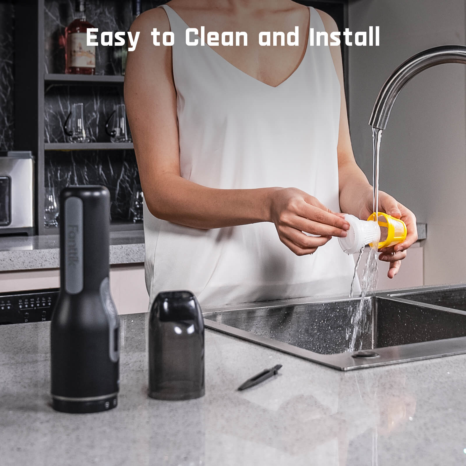 Fanttik 2-Pack Replacement HEPA Filter for V7 Pocket Car Vacuum