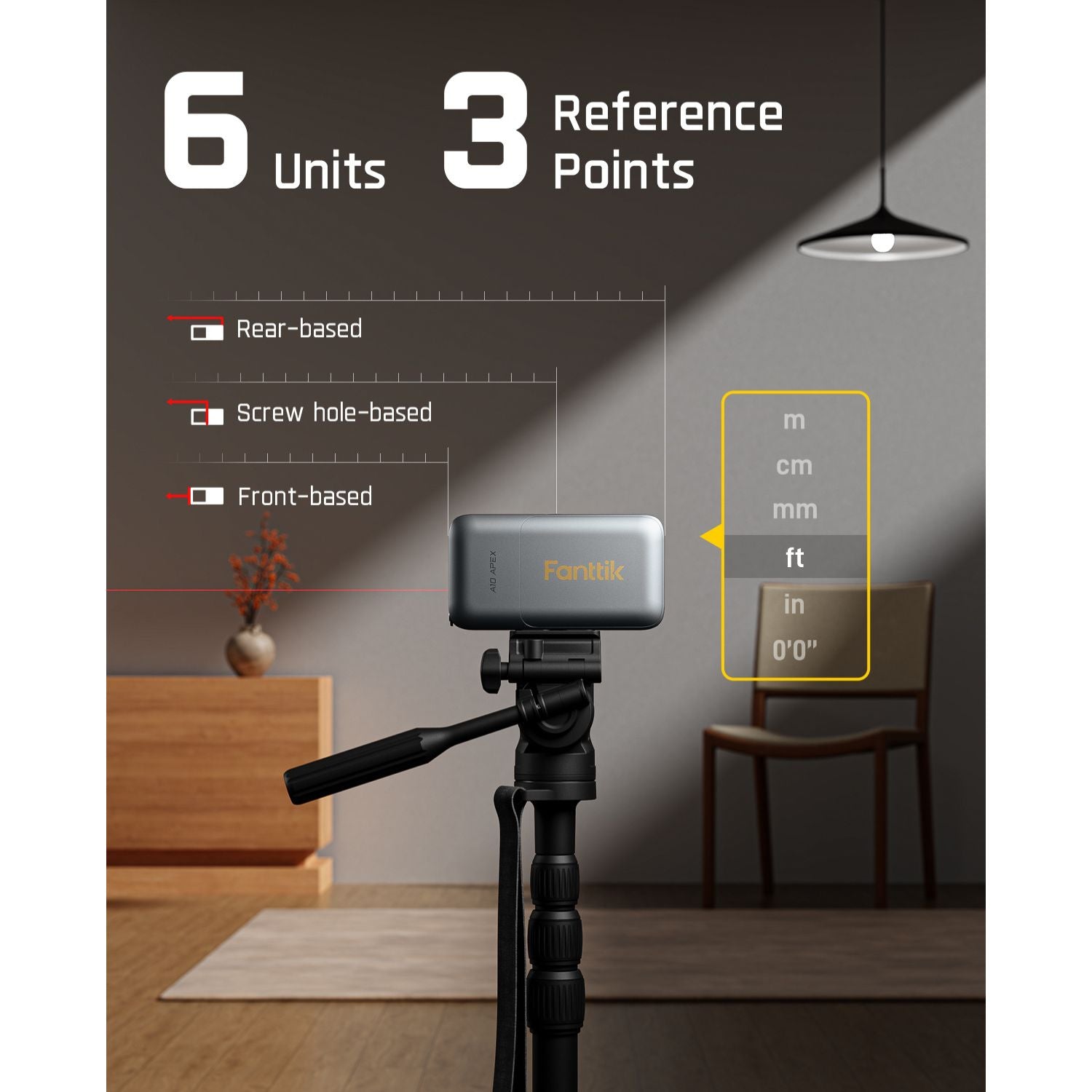 Fanttik A10 Apex 3-in-1 Laser Distance Meter-Silver