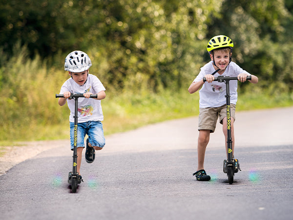 FanttikRide C9 Pro Electric Scooter for Kids Ages 8-12, Colorful Rainbow Lights, 5/8/10MPH, 5 Miles Range, LED Display, Adjustable Height, Foldable, Gifts for Boys and Girls up to 132 lbs