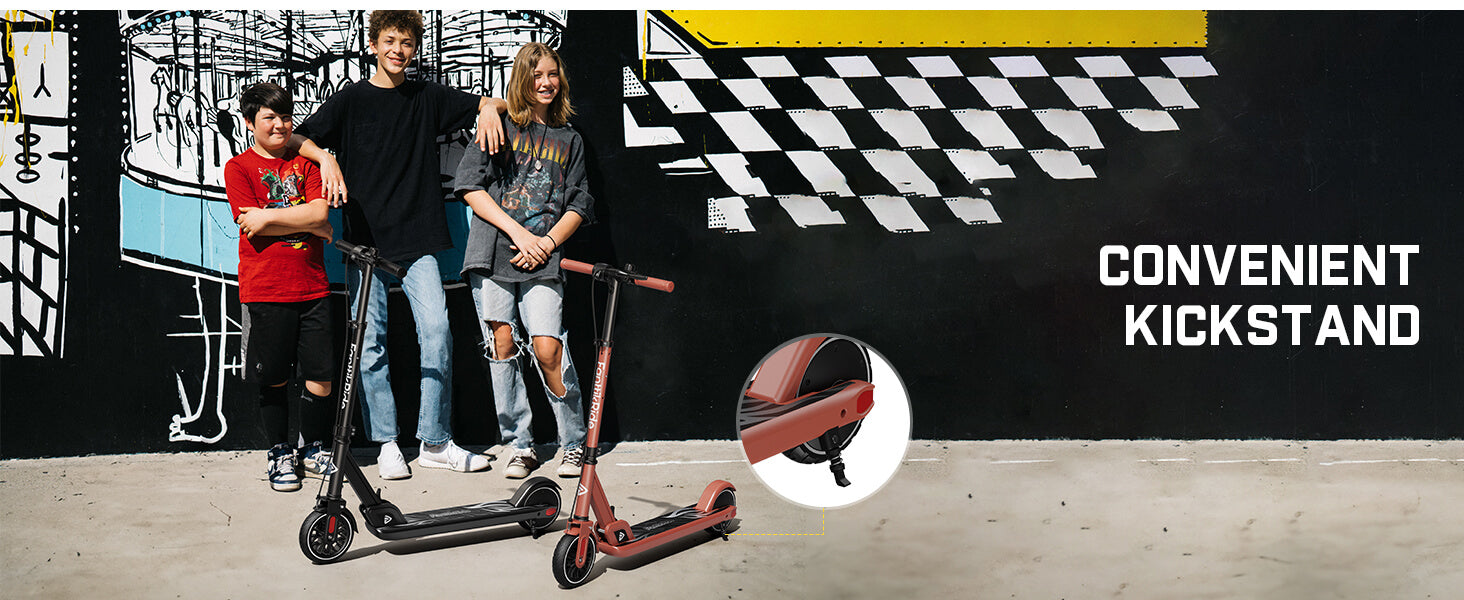 FanttikRide T9 Electric Scooter for Teenage Kids, 7/10/12 MPH, Visible Battery Level, Height Adjustable and Foldable, Electric Scooter for Kids 13+, The Best Gift for Kids (Black)