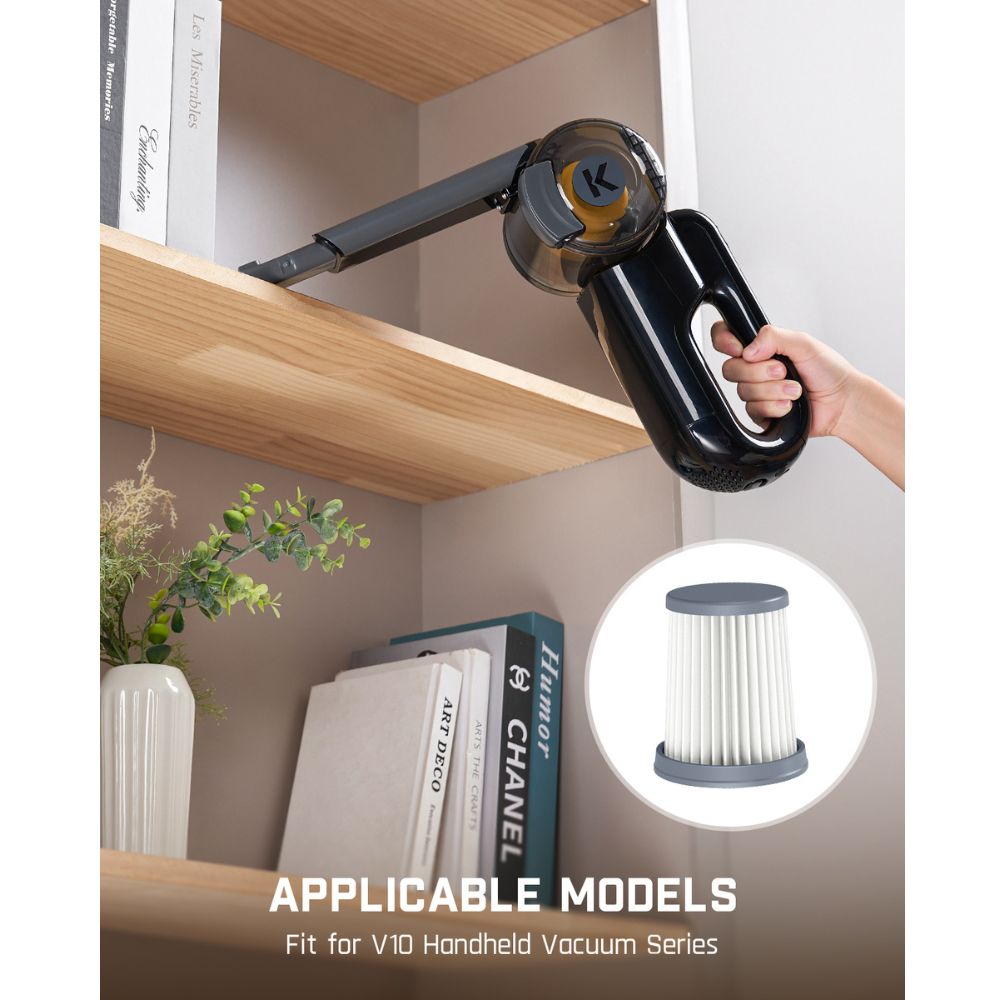 Fanttik 2-Pack Replacement HEPA Filters, Washable and Reusable Filter, Fits for Fanttik V10 Mate and V10 Apex Car Vacuum