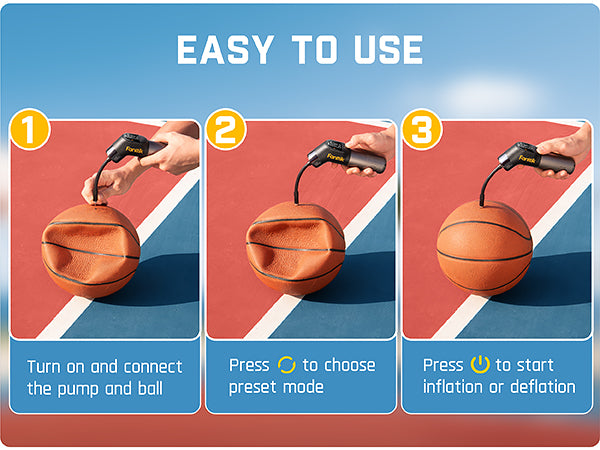 Fanttik X10 Nano Electric Ball Pump Inflation and Deflation, Ultra Fast Inflation with Precise Pressure Gauge, Ball Pump for Basketball, Soccer, Football, Volleyball (Max 19.9PSI)