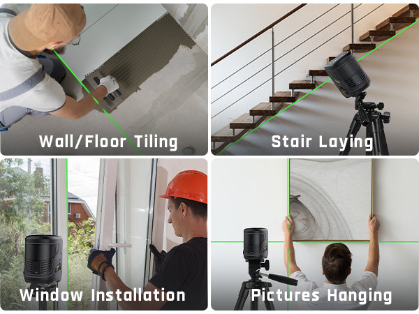 Fanttik D2 PLUS Cross Line Laser, Vertical Green Beam Spread Covers of 130°, DIY Self-leveling Mode, 2600mAh Built-in Rechargeable Battery, 100Ft Visibility, Pulse Mode, Class II (<1 mW max output)