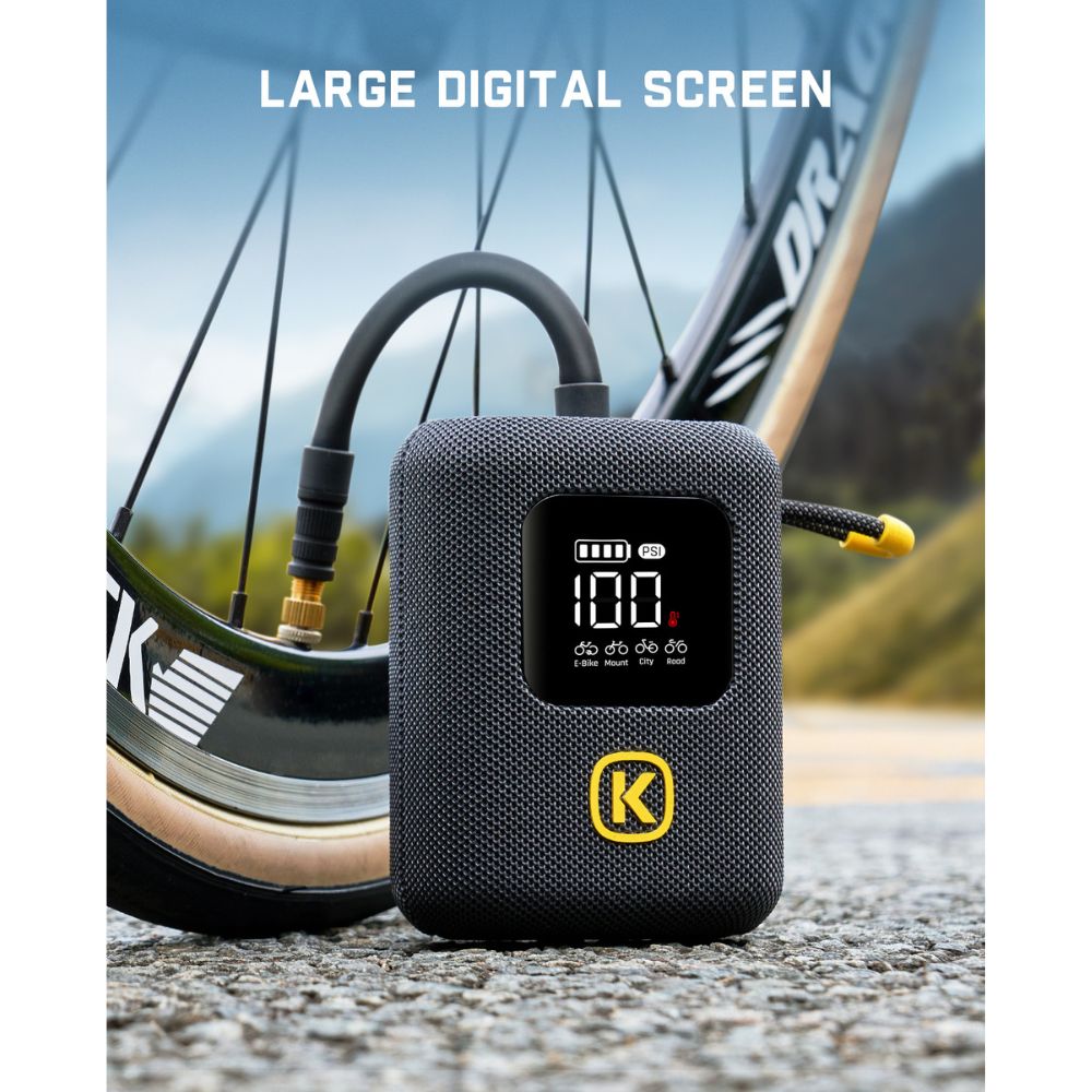 Fanttik X8 Ace Bike Pump 150PSI Fast Portable Tire Inflator, Coreless Rechargeable Electric Bicycle Air Pump, Auto Stop, with Presta and Schrader Valve for E-Bike, Mountain Bike, City Bike, Road Bike