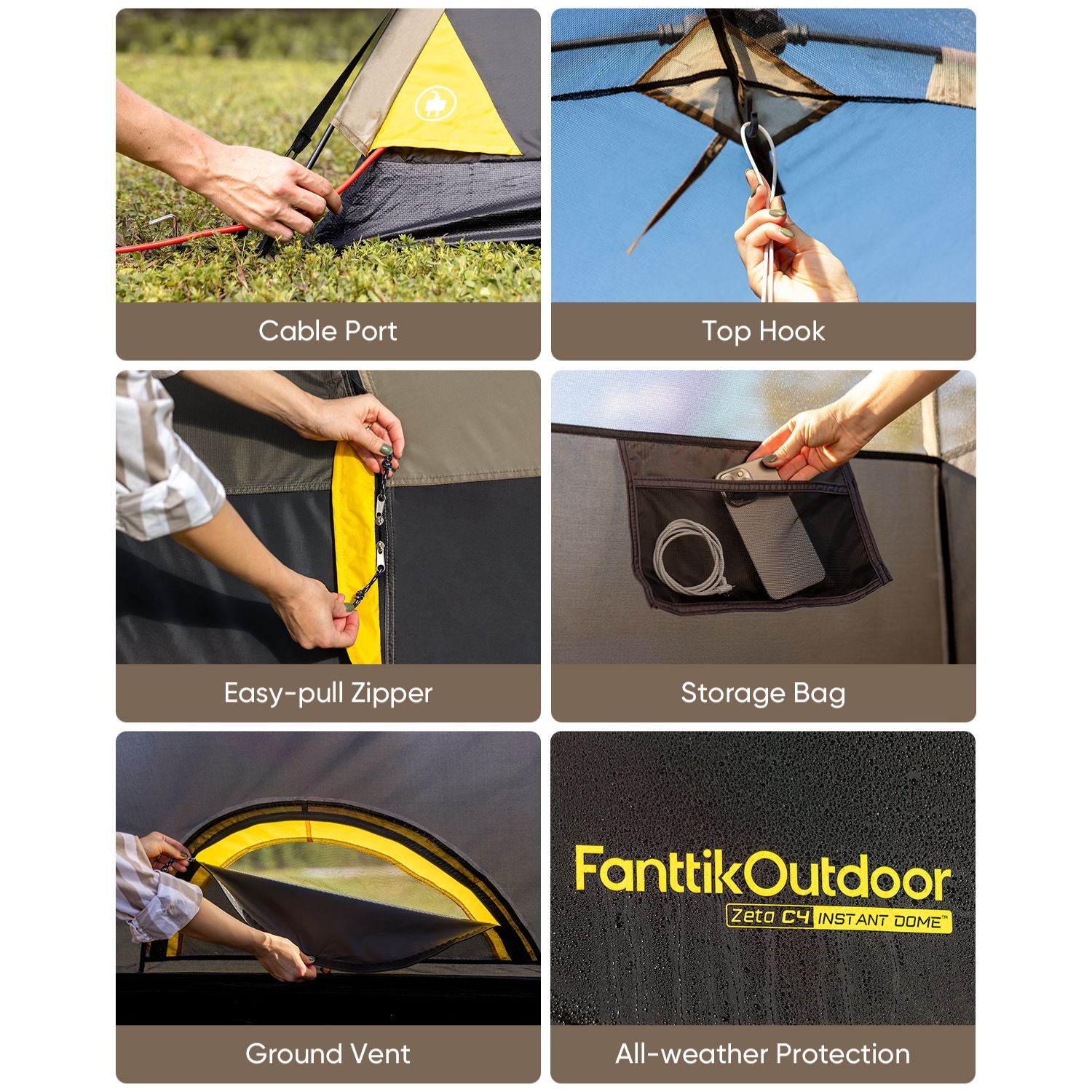 FanttikOutdoor Zeta C4 Camping Tent