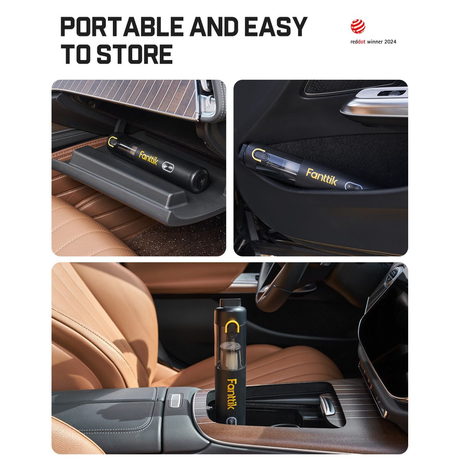 Fanttik V8 Mate Upgraded Cordless Car Vacuum-Black