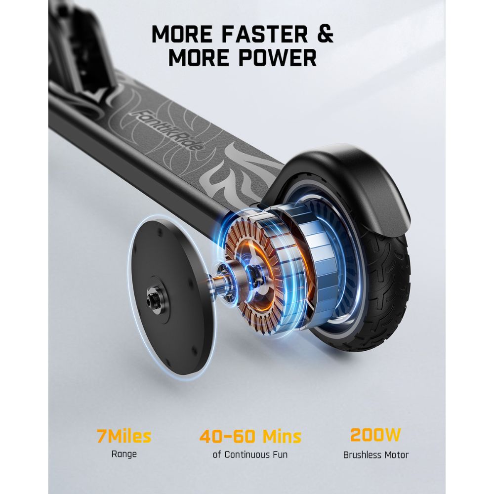 FanttikRide T9 Electric Scooter for Teenage Kids, 7/10/12 MPH, Visible Battery Level, Height Adjustable and Foldable, Electric Scooter for Kids 13+, The Best Gift for Kids