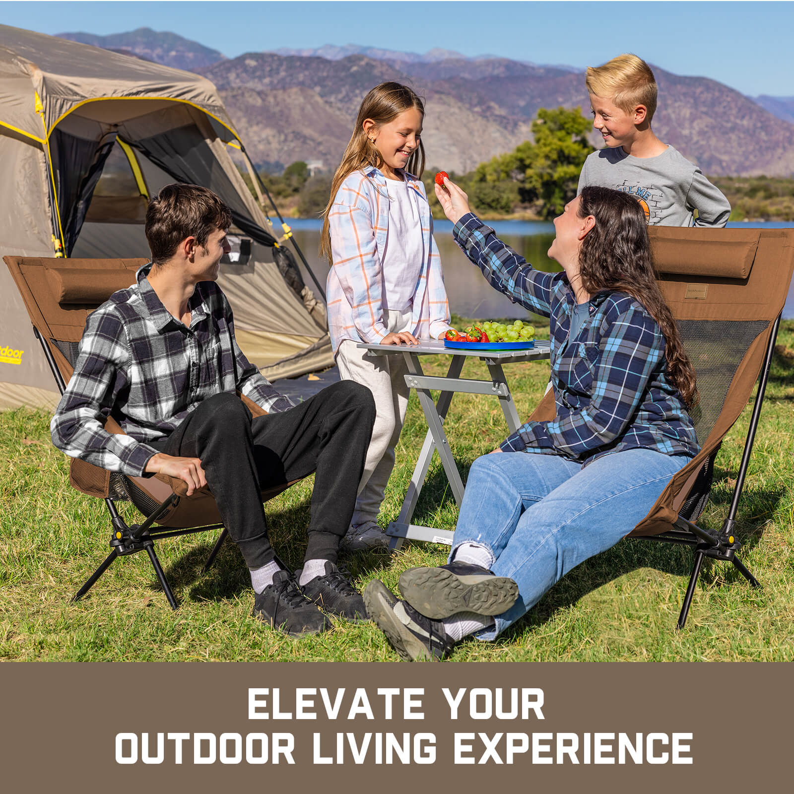 FanttikOutdoor Zeta L8 Max Rocker Camping Chair, Multi-Angle Adjustable, Portable & Lightweight, Outdoor Chair Supports 250 lbs, Comfort-Driven Design, High Strength Camping Chair