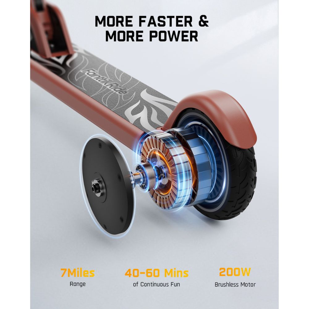 FanttikRide T9 Electric Scooter for Teenage Kids, 7/10/12 MPH, Visible Battery Level, Height Adjustable and Foldable, Electric Scooter for Kids 13+, The Best Gift for Kids