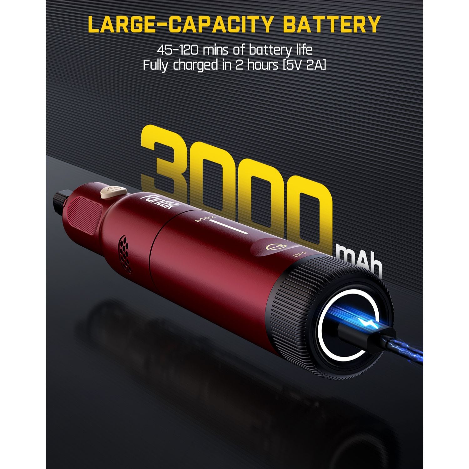 Fanttik F2 PRO Cordless Rotary Tool Kit Strong Magnetic Motor, Revostor Hub, 5 Variable Speed, 25000 RPM, 55 Accessories, for 3D Printed Sanding, Polishing, Drilling, Carving, Cutting DIY Craft, Red