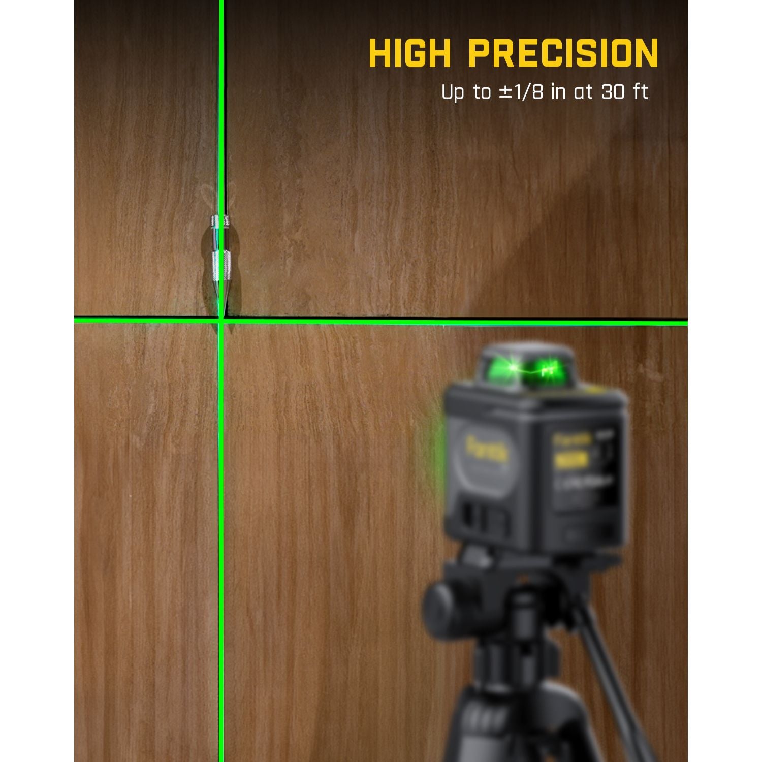 Fanttik D5 Laser Level 360°, Self-Leveling Green Cross Line Laser 100 ft, 4000 mAh Rechargeable Battery, Magnetic Bracket, for Picture Hanging and Renovation
