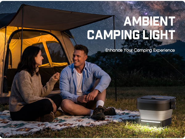 Fanttik NB10 Fold Cordless Electric Pressure Washer, Foldable Sprayer Washer w/3.2gal Tank, HD LED Display, 5-in-1 Nozzle, Max 220PSI, with Camping Light, Type-C Charging, for Patio, Camping