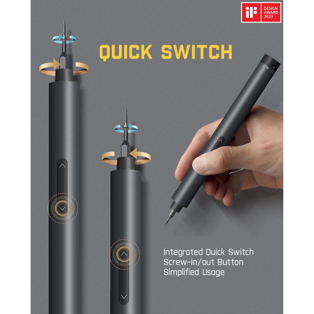 Fanttik E1 MAX Precision Electric Screwdriver, Precision Screwdriver Set with 50 Magnetic Precision Bits, 2 Gears Torque, Cordless, Repair Tool Set for Phone Camera Laptop Watch