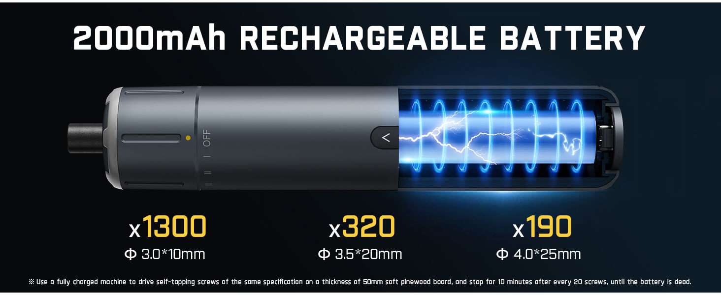 Fanttik S1 Ace 3.7V Cordless Screwdriver, Electric Screwdriver Kit with EVA Storage Bag