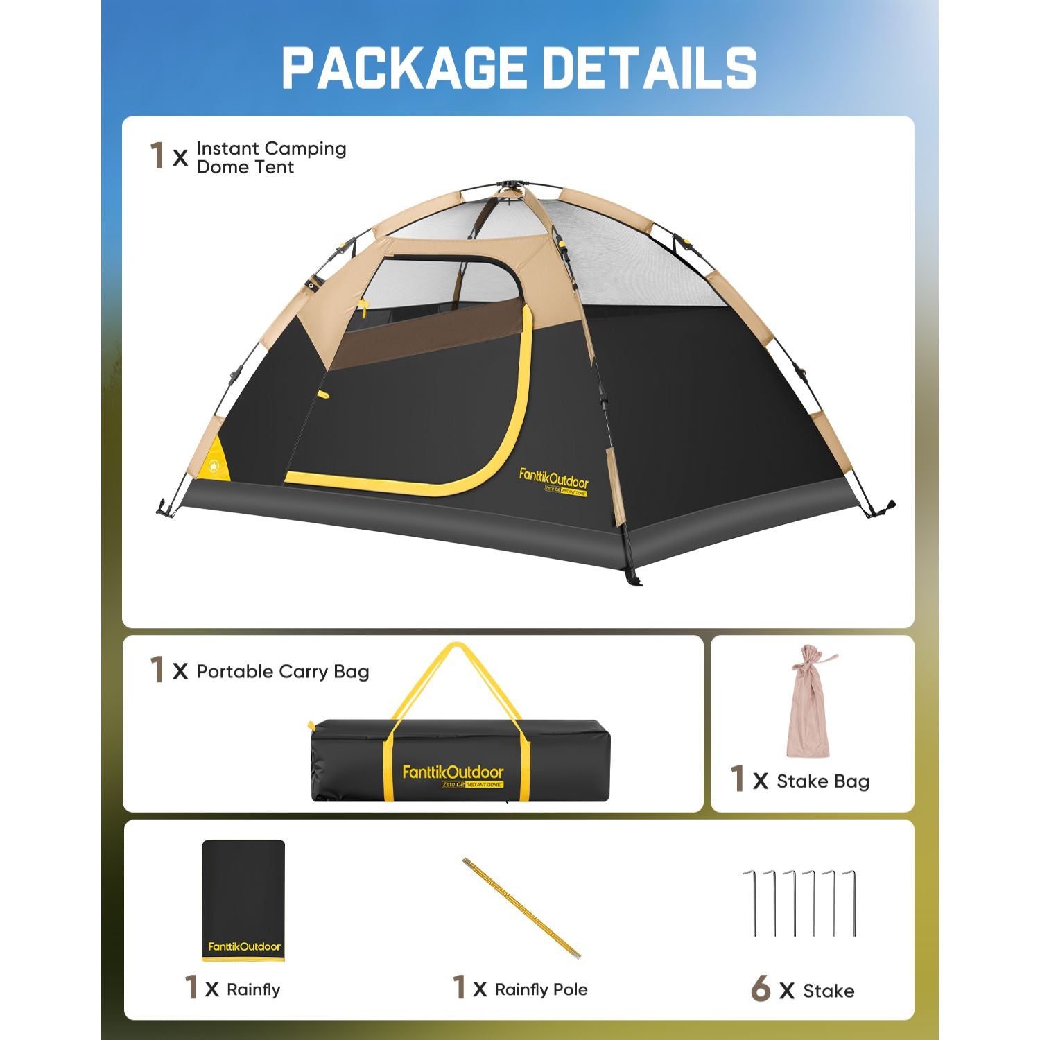 FanttikOutdoor Zeta C2 Camping Tent