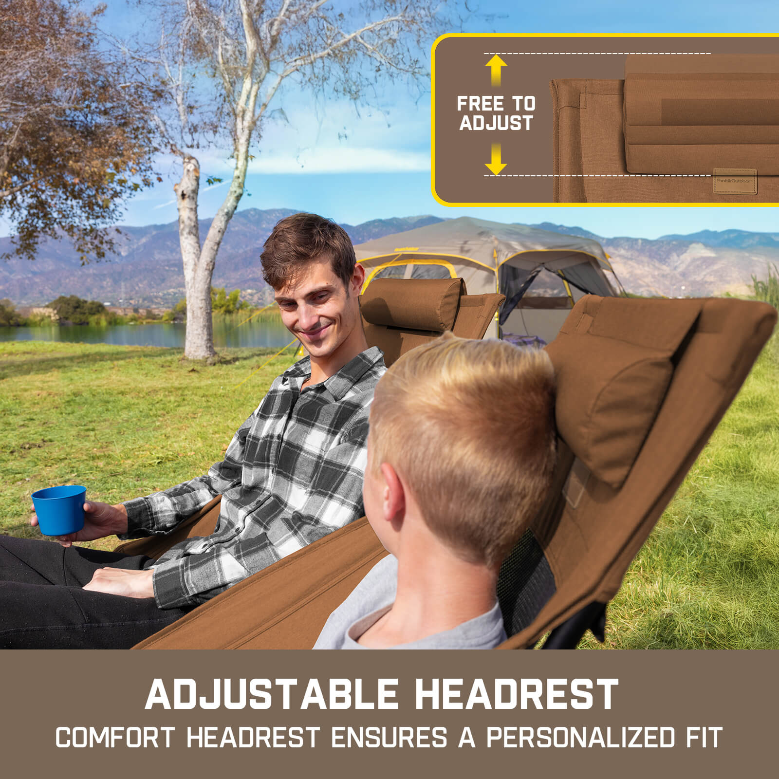 FanttikOutdoor Zeta L8 Max Rocker Camping Chair, Multi-Angle Adjustable, Portable & Lightweight, Outdoor Chair Supports 250 lbs, Comfort-Driven Design, High Strength Camping Chair