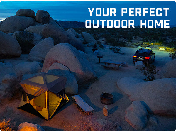 FanttikOutdoor Alpha C4 Ultra Instant Cabin Tent 4 Person Pop Up Camping Tent Setup in 60 Seconds Portable Hub Tent with Rainfly & Windproof for Outdoor Camping & Overlanding
