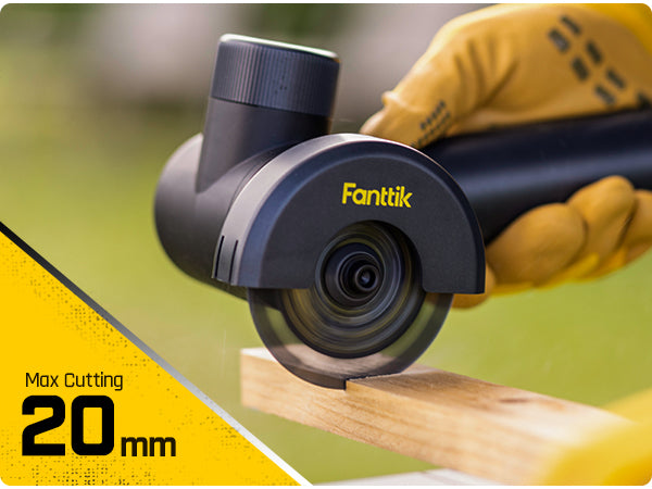 Fanttik M10 ACE Cordless Angle Grinder Brushless, 3 Inch Compact Cut Off Tool with LED Display, 3 Variable Modes, Double Security, Type-C Fast Charging, 10000RPM Mini Cutter with 4 Blades