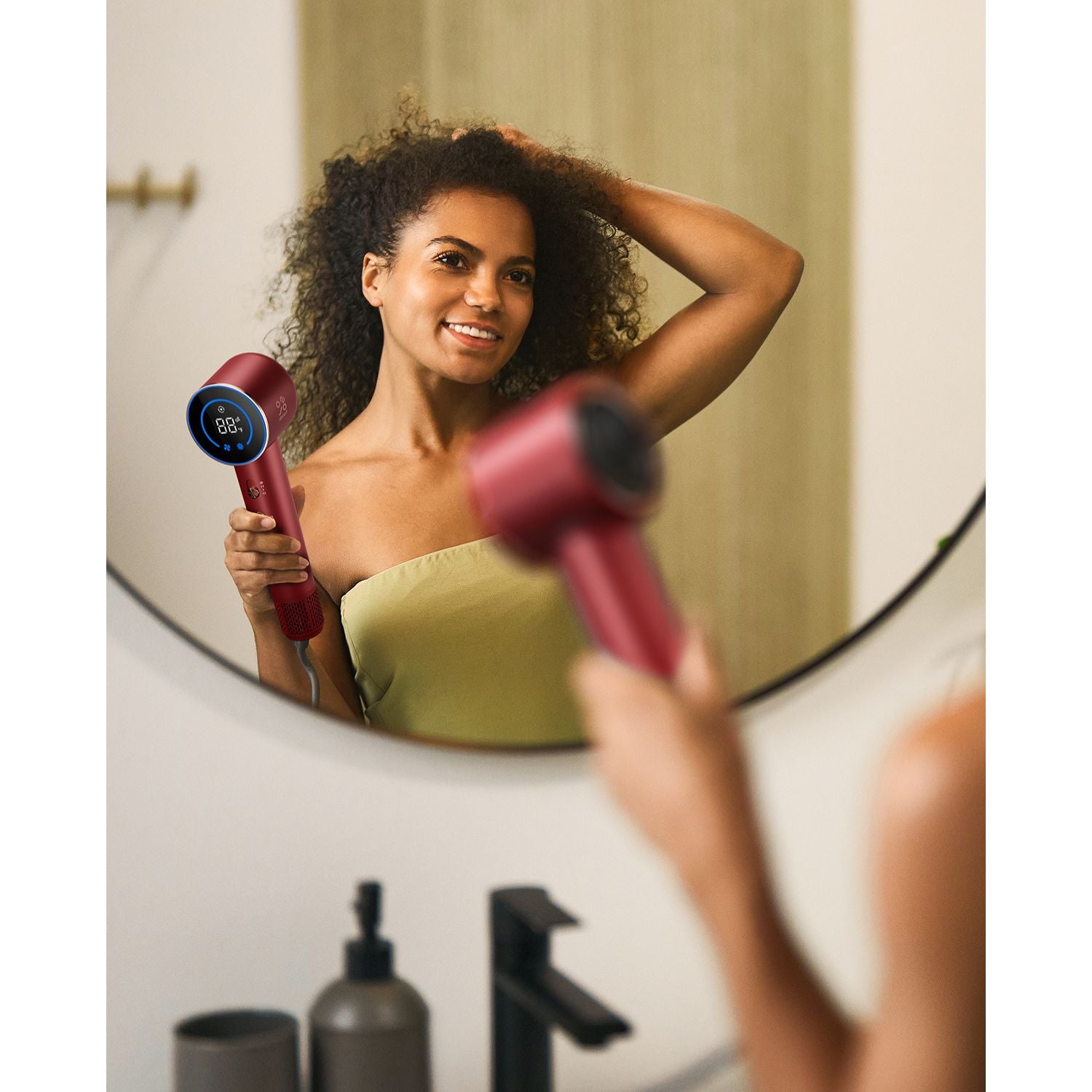 Hair Dryer Aura H10 APEX, Ionic Blow Dryer with HD Display, Brushless Motor, Thermo-Control, Low Noise, Magnetic Concentrator, 110000 RPM High-Speed for Fast Drying & Shine