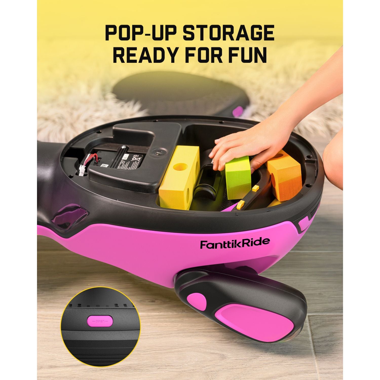 FanttikRide N10 Classic 6V Electric Wiggle Car with Pedal-PINK