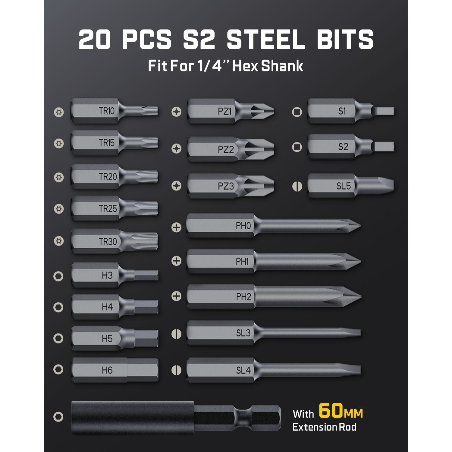 Fanttik S2 Pro 3.7V Electric Screwdriver, Cordless Screwdriver Set, 7 Torque Settings, 0.5 to 6N.m, 20 Magnetic Bits, 1/4''Hex Shank, with 90° Angle Adapter, for Furniture, Household Repairs