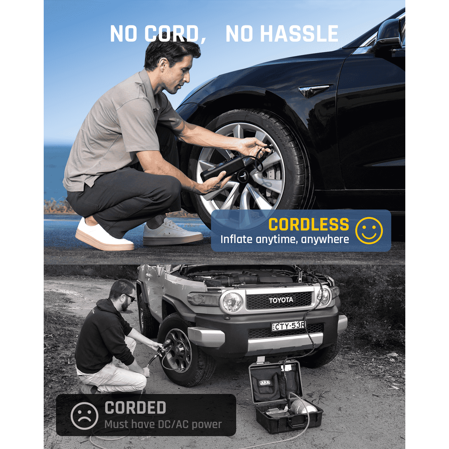 2X Faster 12V Cordless Fanttik X8 APEX Tire Inflator, portable Air Compressor