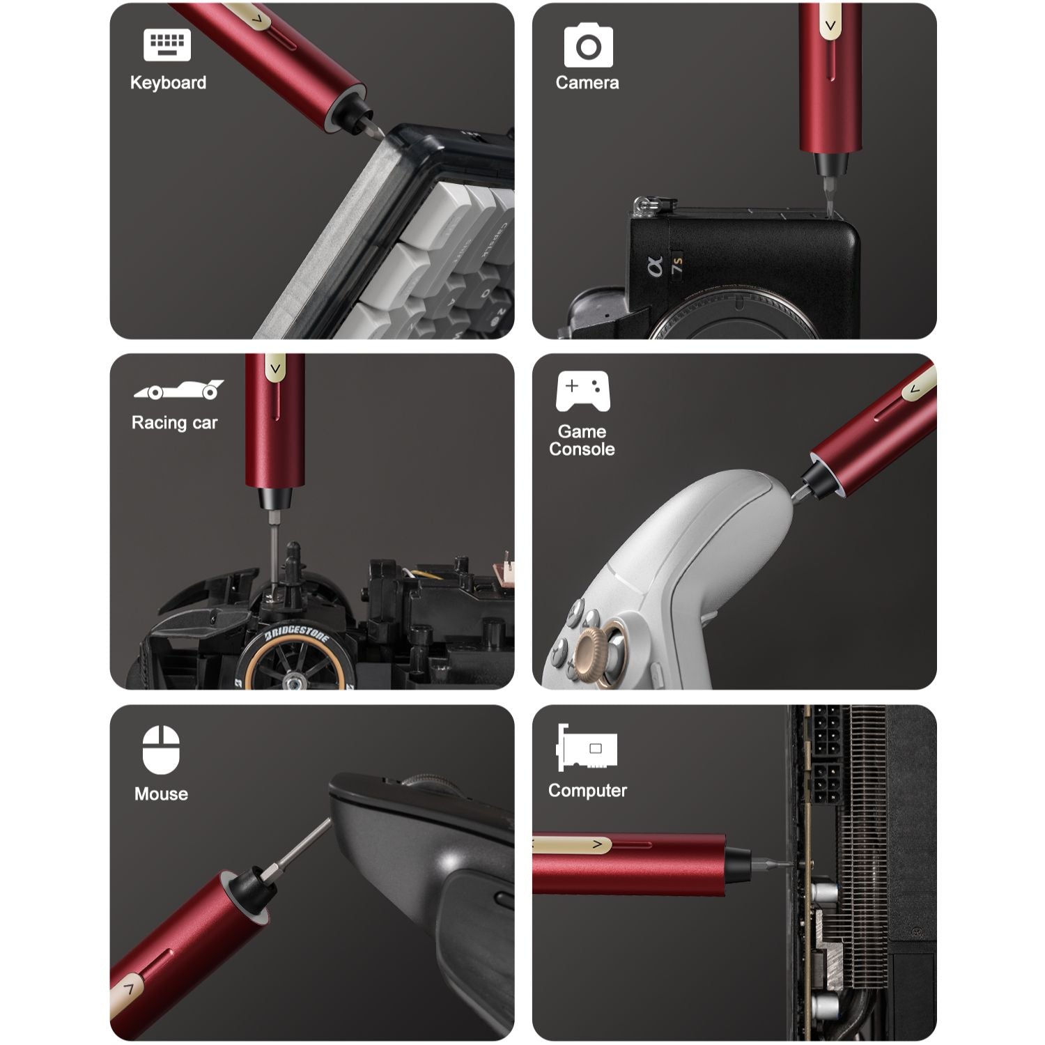 Fanttik E2 Ultra 3.7V Mini Electric Screwdriver, Electric Screwdriver Cordless, Max 0.6N.m, 50 Magnetic Bits, 5/32'' Hex, Magnetic Storage, Repair Tool for Electronics Phone Camera Laptop Appliances