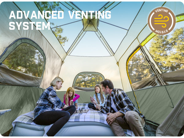 FanttikOutdoor Zeta C8 Pro Camping Tent 8 Person Instant Cabin Tent Setup in 60 Seconds with Rainfly & Windproof Portable Tent with Carry Bag for Family Camping & Hiking