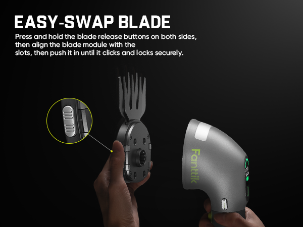 Fanttik Z10 Pro Cordless Hedge Trimmer, 6” Shurbbery Trimmer & 3.5” Grass Shear, Dual-Mode with Battery Display, Type-C Fast Charge, Two Blades for Yard, Garden, Lawn Care