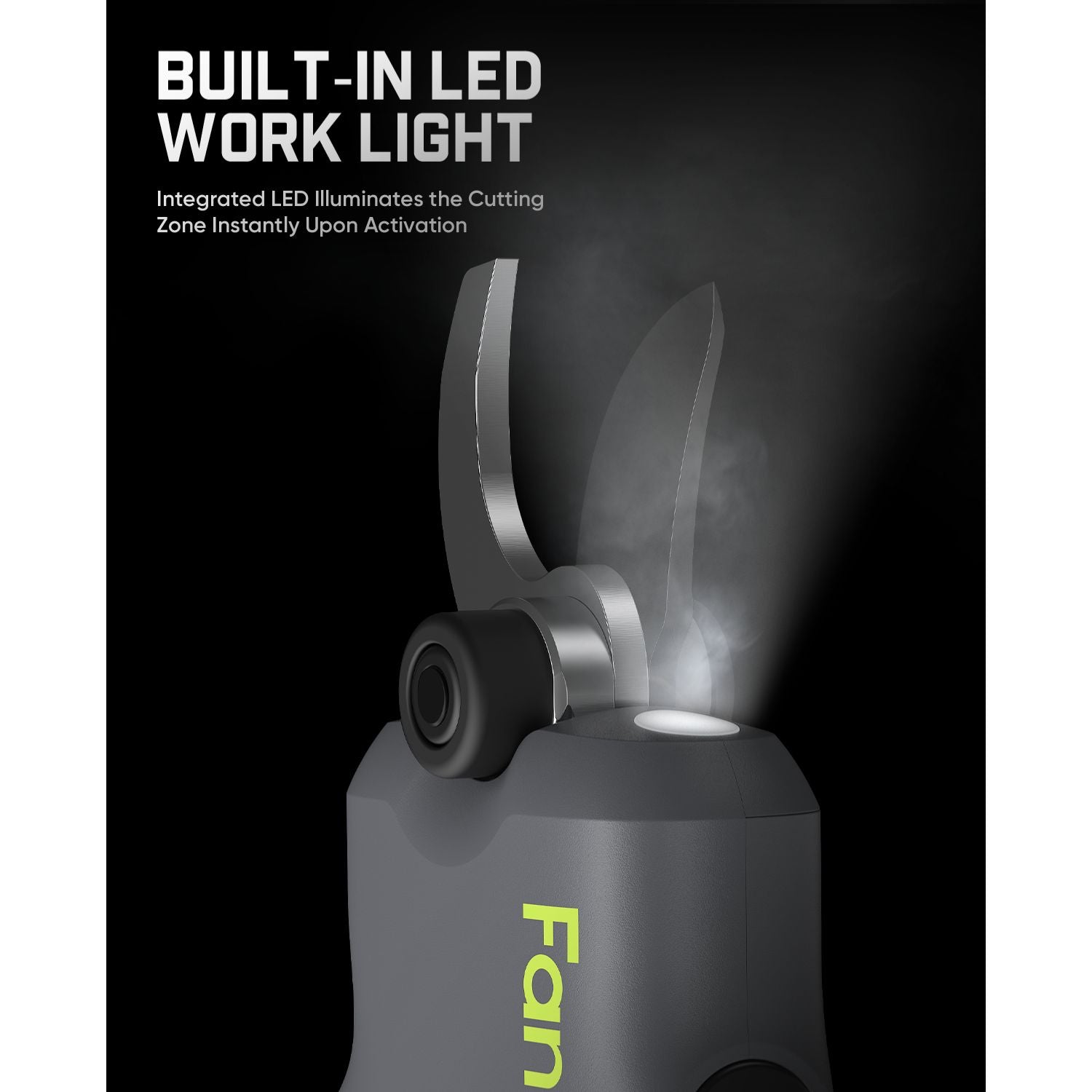 Fanttik Y10 Pro 7.2V Cordless Pruning Shears with Brushless Motor, LED Display, 4-Level Safety System, USB-C Fast Charging, SK5 Steel Blade for Branch Trimming