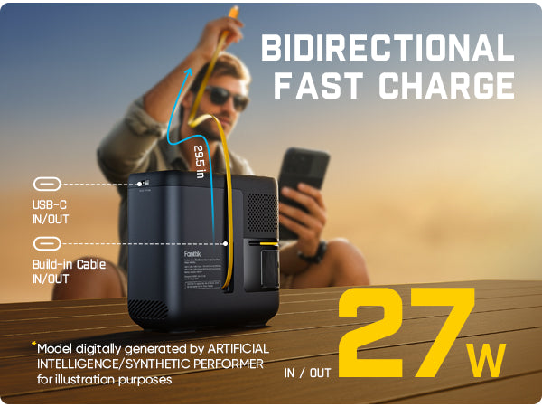 Fanttik X10 APEX tire inflator with 27W bidirectional fast charging, USB-C, and built-in cable
