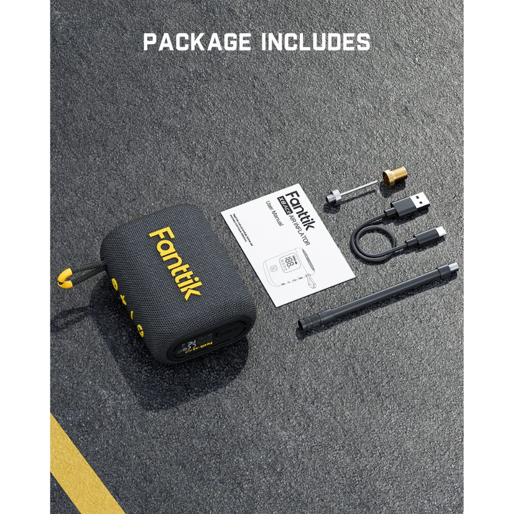 Fanttik X8 Ace Bike Pump 150PSI Fast Portable Tire Inflator, Coreless Rechargeable Electric Bicycle Air Pump, Auto Stop, with Presta and Schrader Valve for E-Bike, Mountain Bike, City Bike, Road Bike