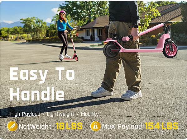 FanttikRide T10 Electric Scooter for Kids,LED Battery Level,7/10/12 MPH, Height Adjustable and 45W Fast Charging, Foldable Electric Scooter for Kids 4.3-5.6 ft, Foldable E-Scooter
