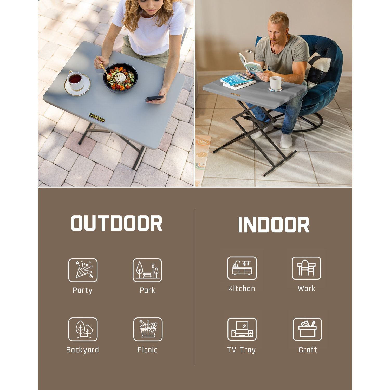 FanttikOutdoor Zeta X1 Pro 28 inch Quick Pop Up Table