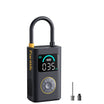 A Fanttik X10 Pro Tire Inflator with a black U-shaped hose, a digital display screen showing 0.35 bar, and a circular control panel on the front.