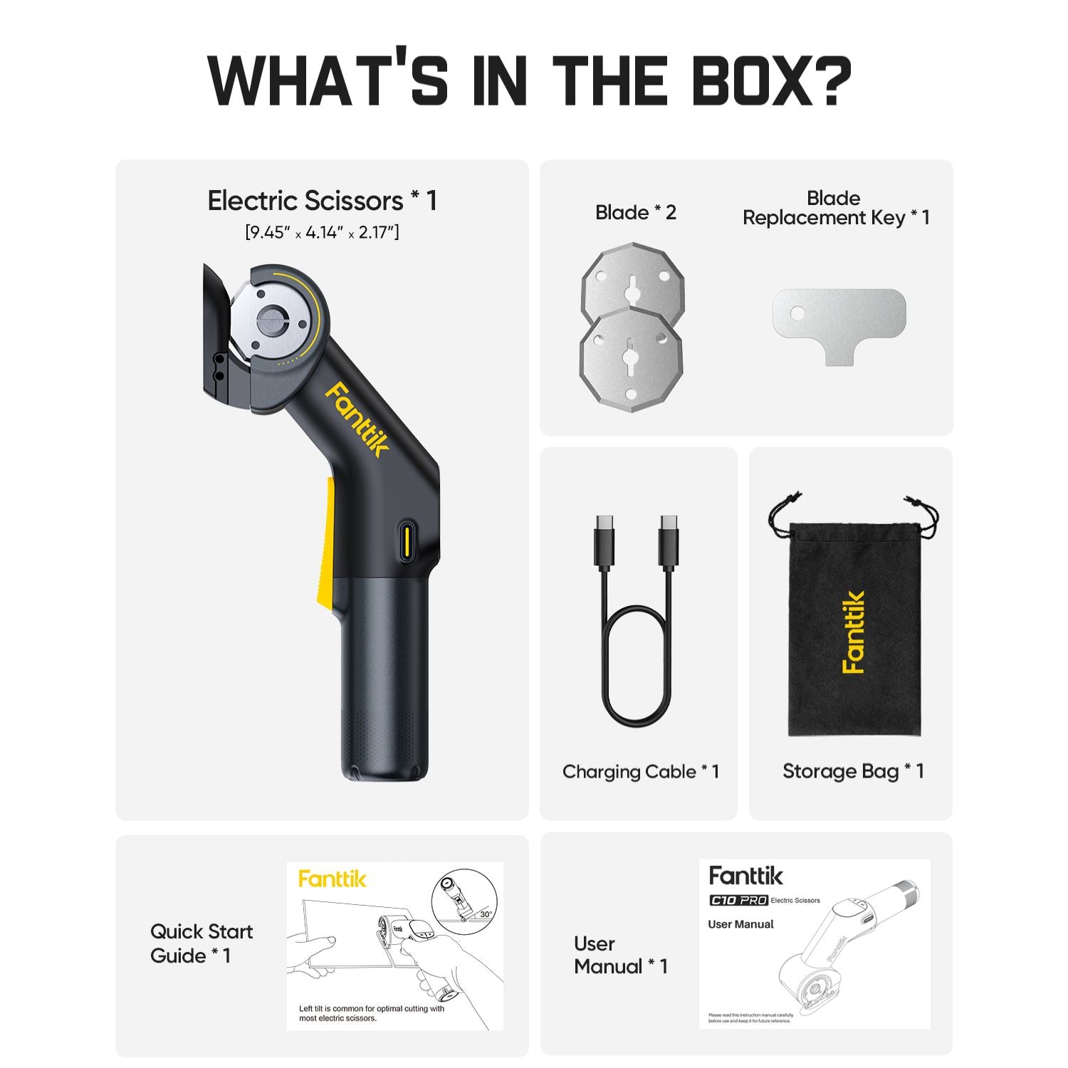 Fanttik C10 Pro Cordless Electric Scissors