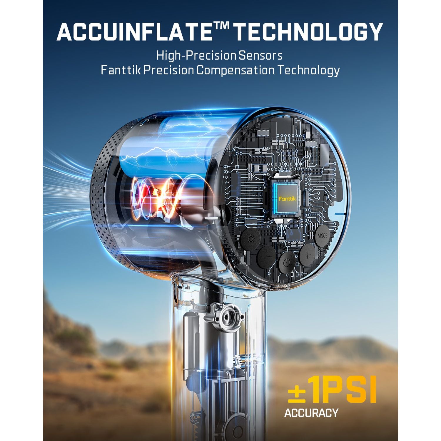 Fanttik X9 Classic Portable Tire Inflator, Jet-Inflate/Deflate Air Compressor with Light and Power Bank, 150PSI Cordless Air Pump for Car, Motorcycle, Bike, Ball, Air Mattress, Kayak, Swimming Ring