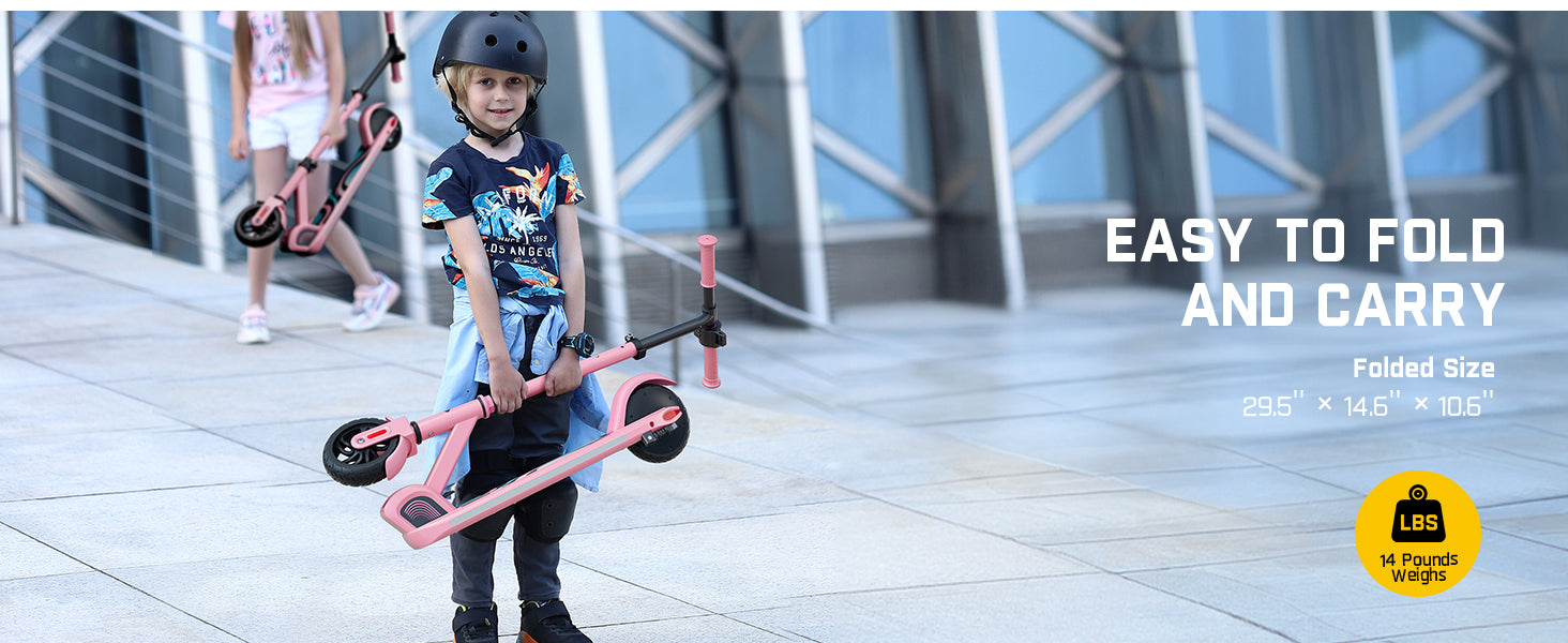 FanttikRide C9 Pro Electric Scooter for Kids Ages 8-12, Colorful Rainbow Lights, 5/8/10MPH, 5 Miles Range, LED Display, Adjustable Height, Foldable, Gifts for Boys and Girls up to 132 lbs