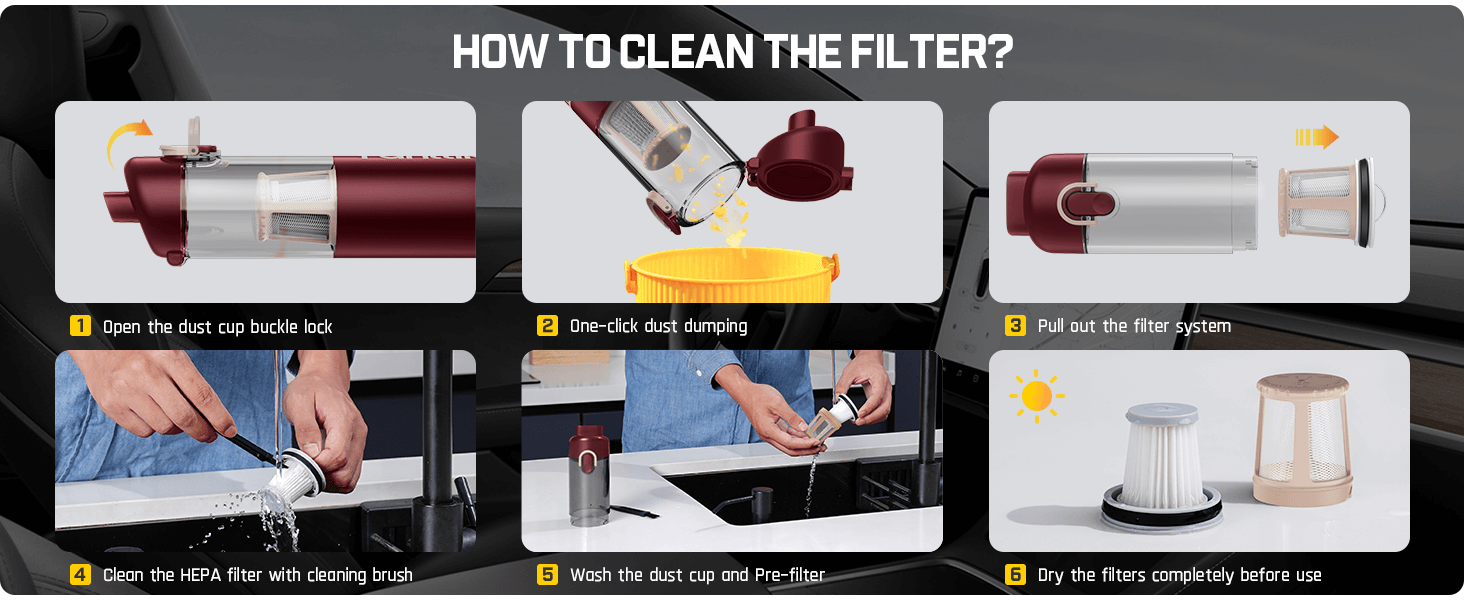 Fanttik Slim V8 Apex Car Vacuum, 4-in-1 Portable Mini Cordless Vacuum with 19000pa Suction Power, Type-C Charge, 2 Suction Modes, Handheld Vacuum for Car, Office Desk, Keyboards