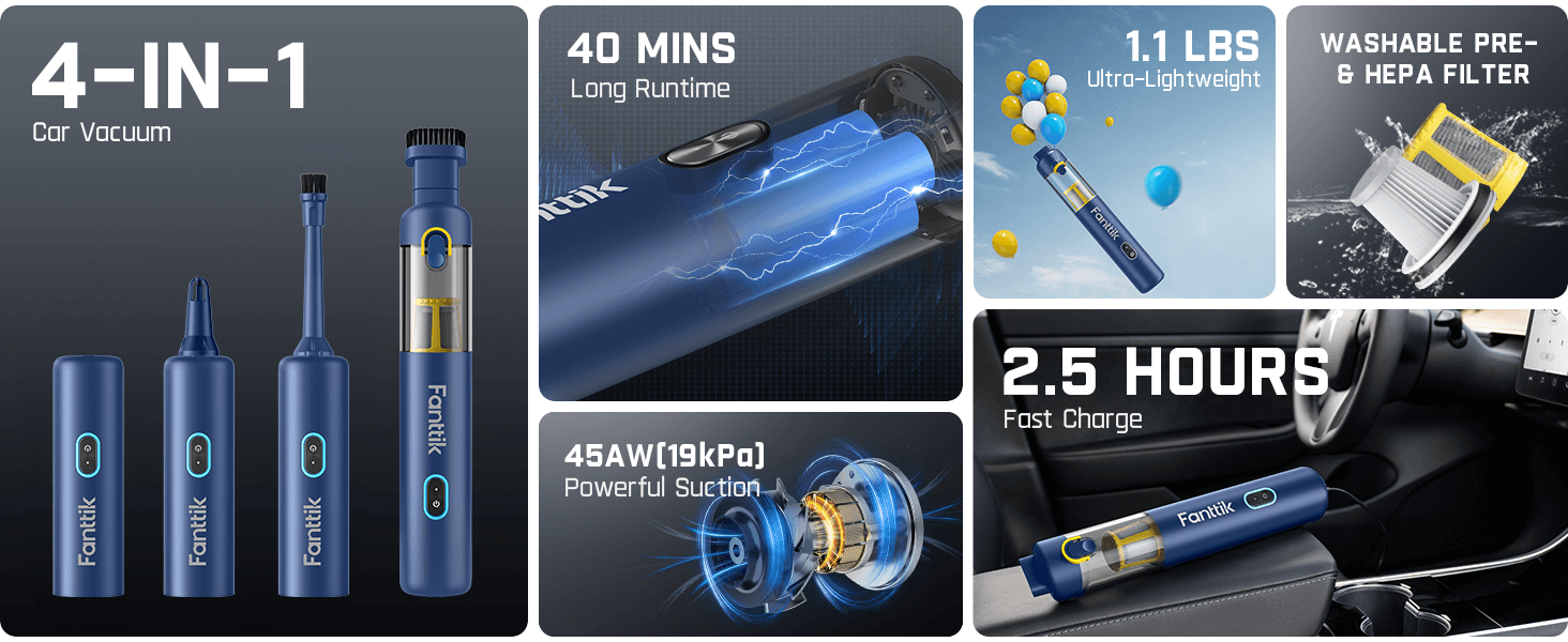 Fanttik Slim V8 Apex Car Vacuum