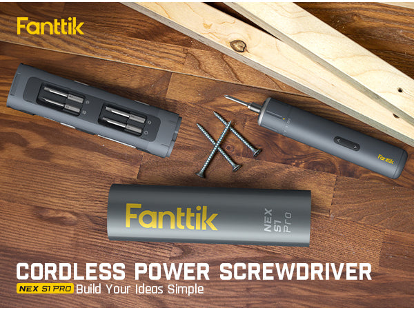 Fanttik NEX S1 Pro Cordless Power Screwdriver, Electric Screwdriver Set with 16 Bits