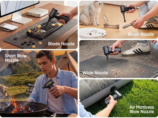 Fanttik Gust B11 Pro Max Electric Air Duster, 150000RPM Brushless Motor, Compressed Air Duster, 100 Gears Adjustable, One-tap Booster, 28.08Wh Rechargeable Battery, Electric Duster for PC, Car, House