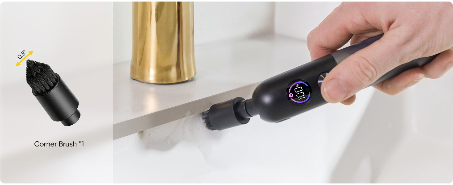 Fanttik Flip G10 Nano HomeCare Cordless Electric Spin Scrubber, 360° High-Torque Rotation, 2-Speed & 3-Angle, IPX7 Waterproof Cleaning Brush with 7 Brush Heads for Grout, Tiles, Sinks, Crevices