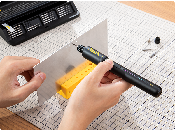 Fanttik K2 Nano 3.7V Power Drill, Mini Precision Electric Driver, 20 Drill Bits, 800mAh Rechargeable, Tool Kit for DIY Projects Shell, Plastic, Resin Keychain, PCB, Aluminum Plate